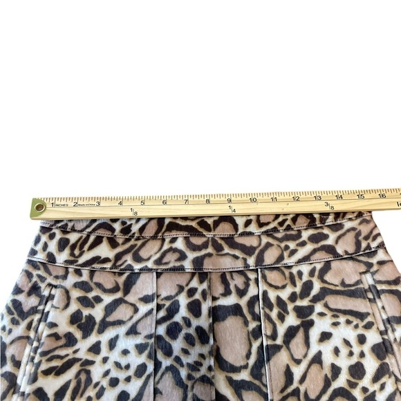 Women's BCBGMaxAzria Margaux Faux Fur Ocelot Leopard Print Back Zip Skirt sz 4 - Picture 9 of 9